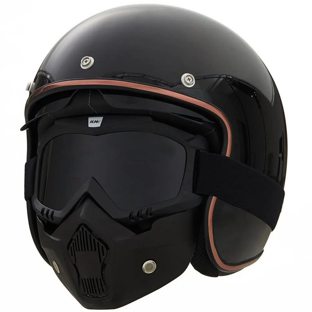 ILM Motorcycle Helmet Masks Riding Goggles Detachable Googles and Mouth