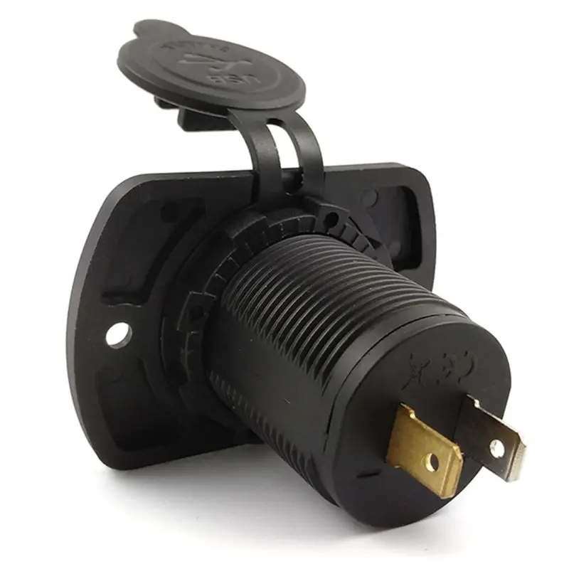 DIY 12V 24V Dual USB Auto Ladegerät Power Adapter Panel 5V 2.1A für iphone Auto Boot Marine handy G