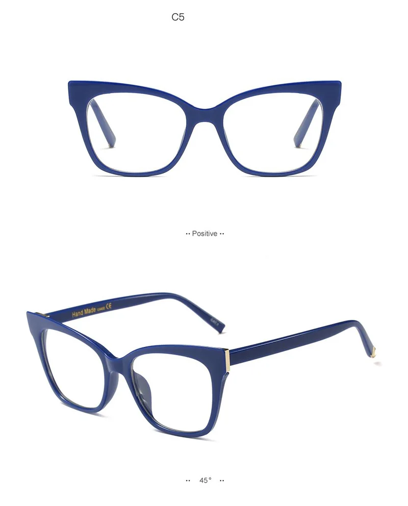 Iboode Ретро мода кошачий глаз оптические прозрачные очки для женщин и мужчин очки для чтения оправа ультра светильник близорукость очки фирменный дизайн