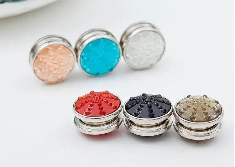 

new design high quality 12pcs/lot free shipping mixed colours magnet clips round hot sell magnet pin turquoise clips