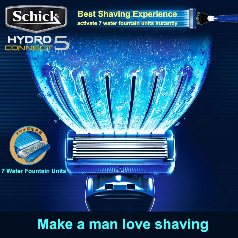 2019 новейшие оригинальные бритвенные лезвия Genium Schick Hydro5 сменные мужские бритвы