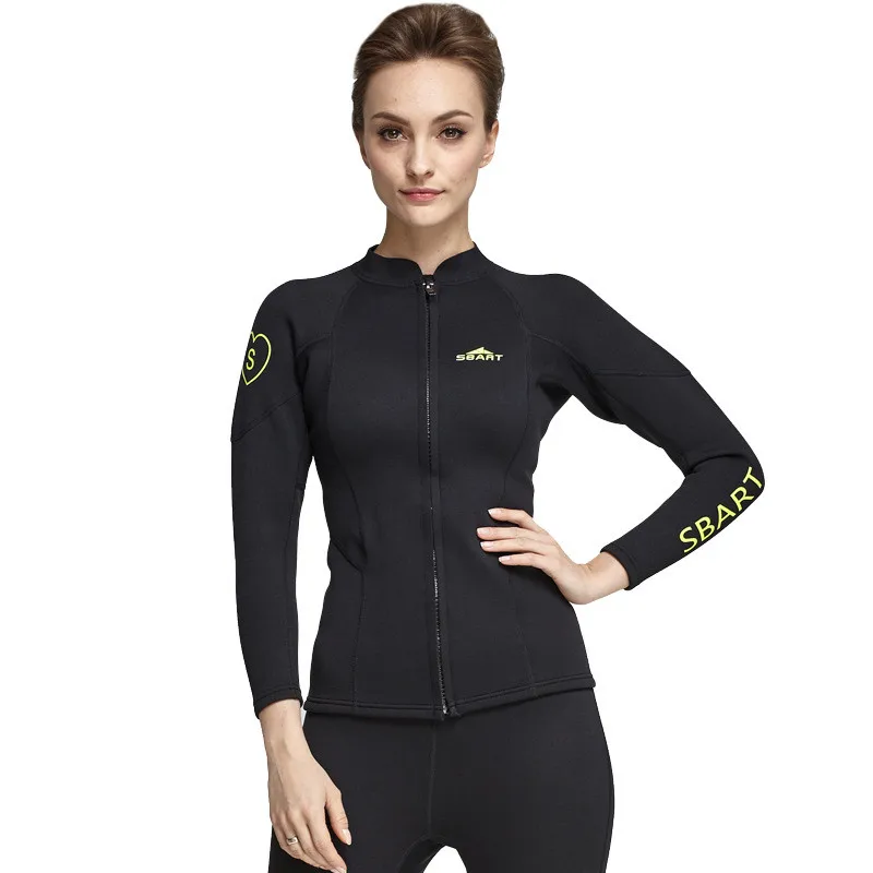 2017 Zonnebrandcrème Lange Mouw Badmode Rash Guard Vrouwen 2mm Neopreen