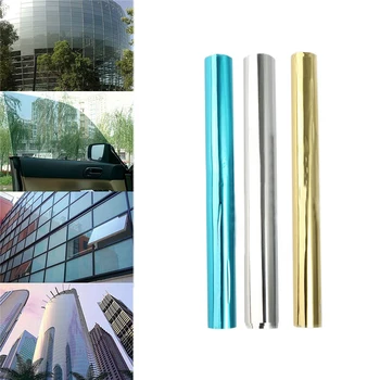

100CM Solar Reflective Mirror Insulation Window Film Tint Self Ahesive Privacy Glass Sticker Home Sunscreen Films One Way