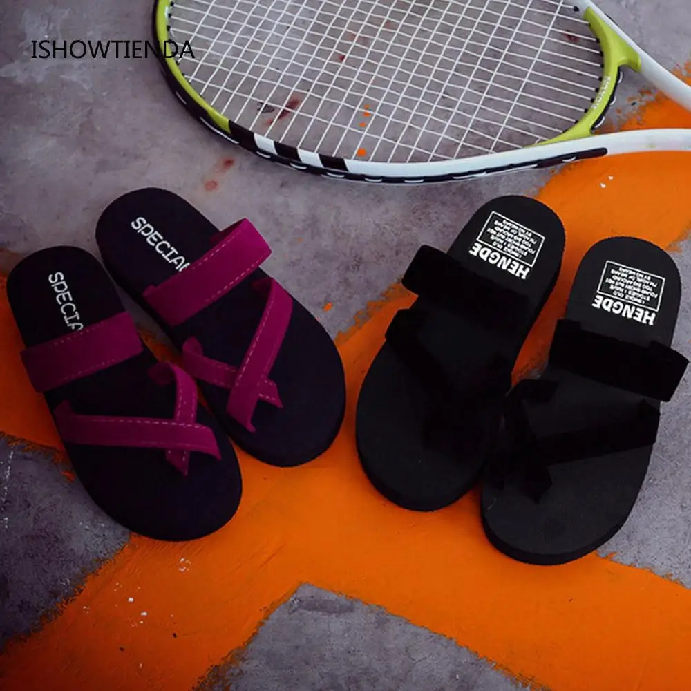 

2018 Fashion New slippers Womens shoes Summer Flip Flops Casual Slippers Flat Sandals Beach Open Toe Shoes home slippers beach