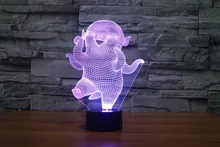 The new 7 color font b 3D b font USB creative Nightlight font b LED b
