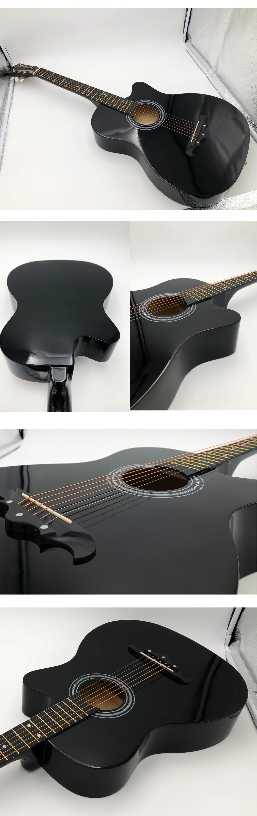 38/41 дюймов Акустическая гитара для начинающих наборы с Капо медиаторами 6 струн гитара липа Музыкальные инструменты AGT166