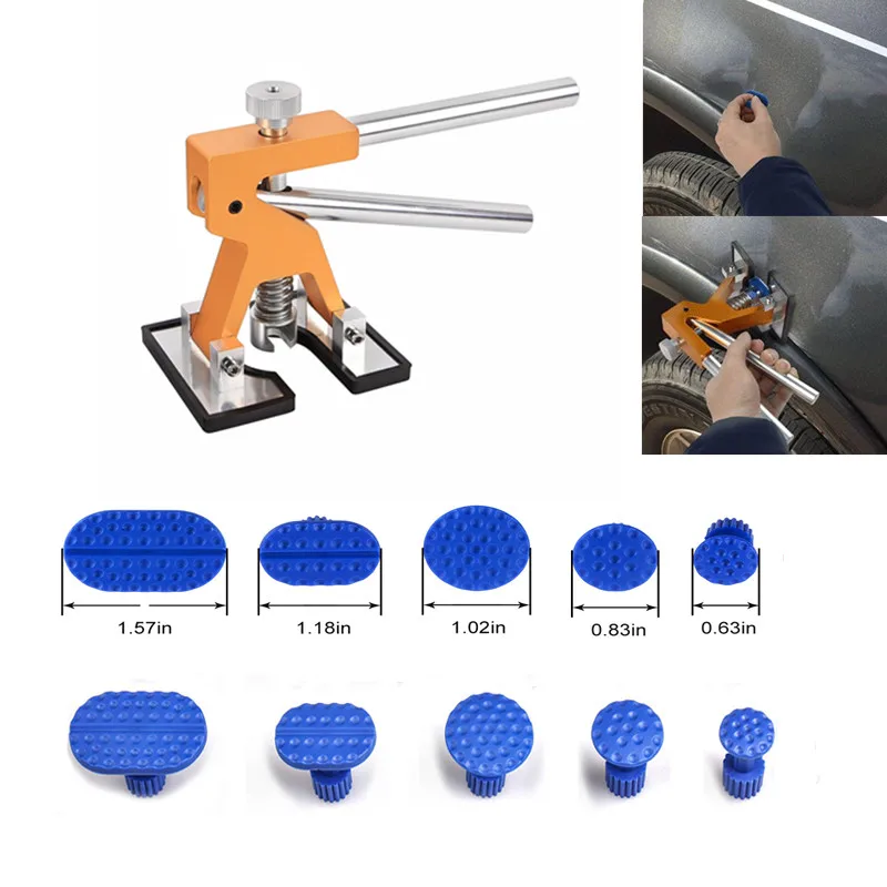

PDR Car dent Tools Professional Green Dent puller 10 pcs Glue Tabs High Quality Car Paintless Dent Repair Tools Set