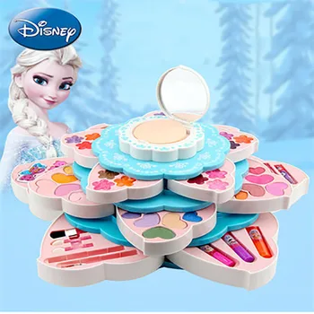 

new Disney Frozen Child Princess Flower blossoming multi-functional beauty box Girls Play Children's makeup birthday Gifts