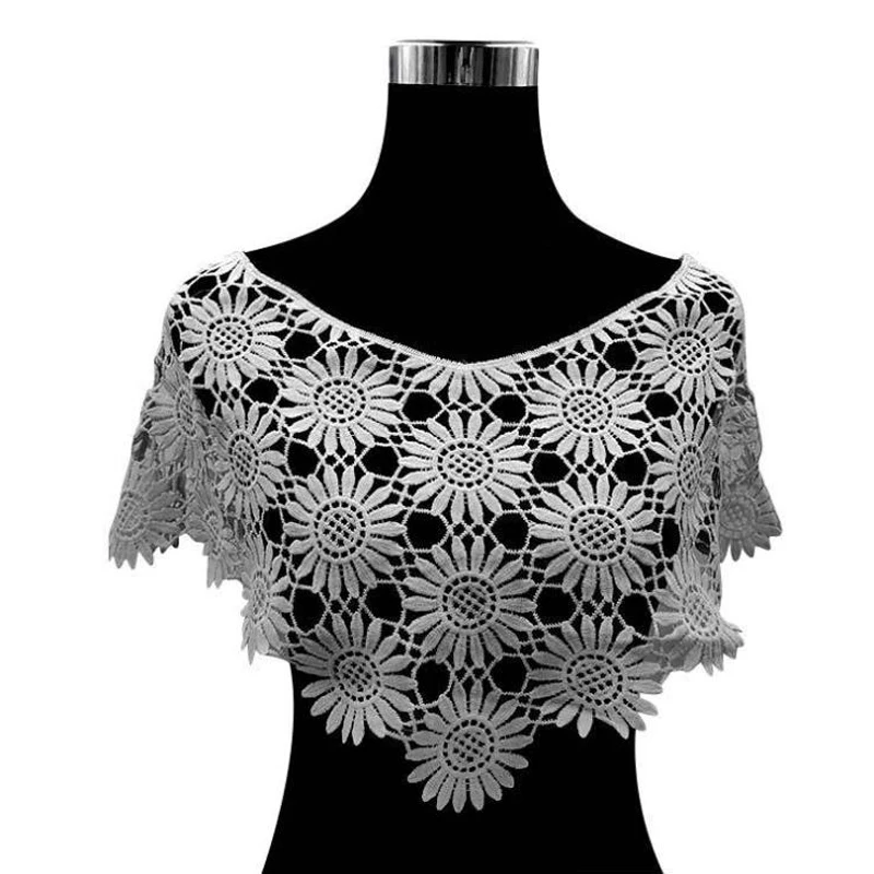 

Lace Collar Hollowed-Out Neck Jacket Strapless Flower Shawl Women'S Clothing Sewing Vest Lace Fabric DIY Sewing Supplies BW155