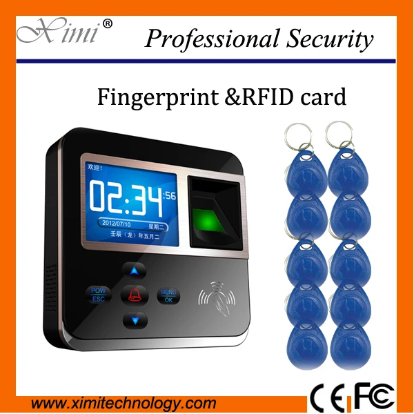 

Free software free shipping ID card reader TCP/IP 50000 Logs capacity record fingerprint time attendance access control system