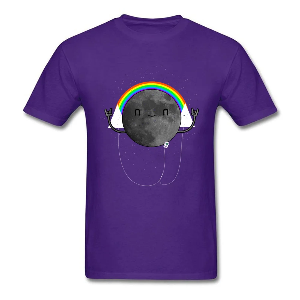 Cool O-Neck Top T-shirts Thanksgiving Day Tops Shirts Short Sleeve Latest Pure Cotton Design T Shirt Group Men The One Millionth Dark Side of the Moon Parod purple