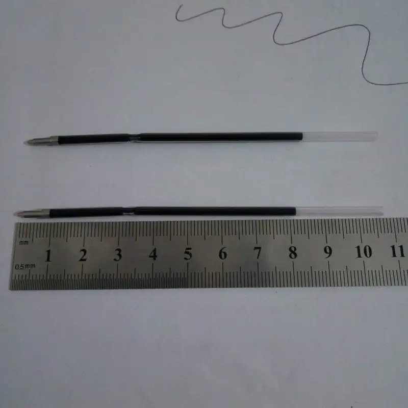 3000PCS 0.7mm 방수 자동 롤러 볼 볼펜 스탠드 리필 리드 블랙 블루 레드 사무실 학교 107MM 쓰기 용품