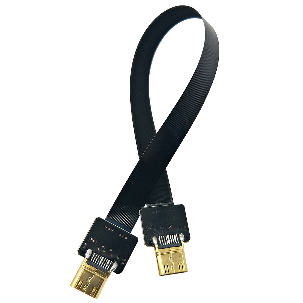 Danspeed FPV M/M Male to Male Mini HDMI to Mini HDMI FPC плоский кабель для аэрофотосъемки длиной 20 см