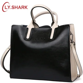 

LY.SHARK Genuine Leather Women Handbag Tote Bag Shoulder Messenger Bags Luxury Handbags Women Bags Designer Purses And Handbags