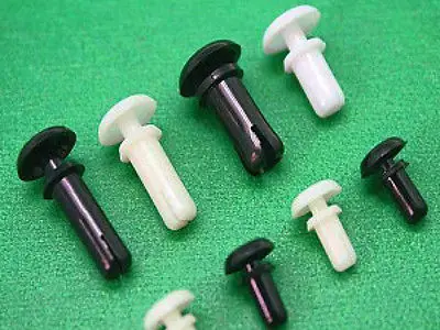 

Free Shipping 100pcs M4X5.0mm Nylon Rivets Push-in Fastener R4050 White