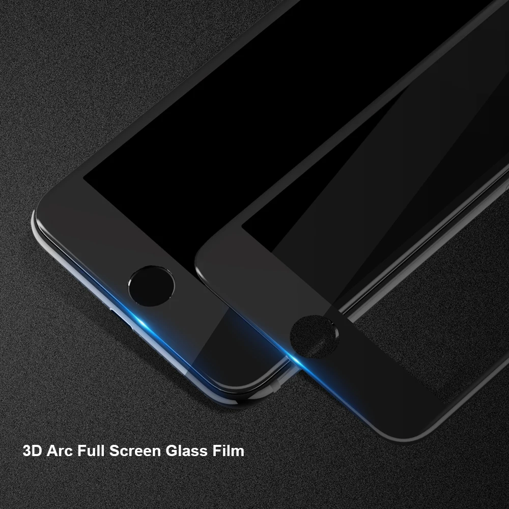KISSCASE Displayschutzfolie Für iPhone X iPhone 8 7 6 6 S Plus Arc Kohlefaser Weicher-rand Gehärtet