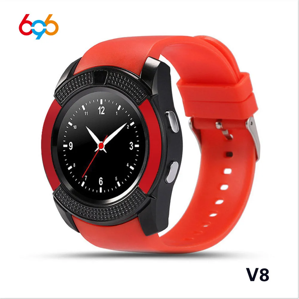 

696 Smart V8 Watch Sleep Tracker Bluetooth Smartwatch Touch Screen Wrist Watch with Camera SIM Card Waterproof Smartwatch
