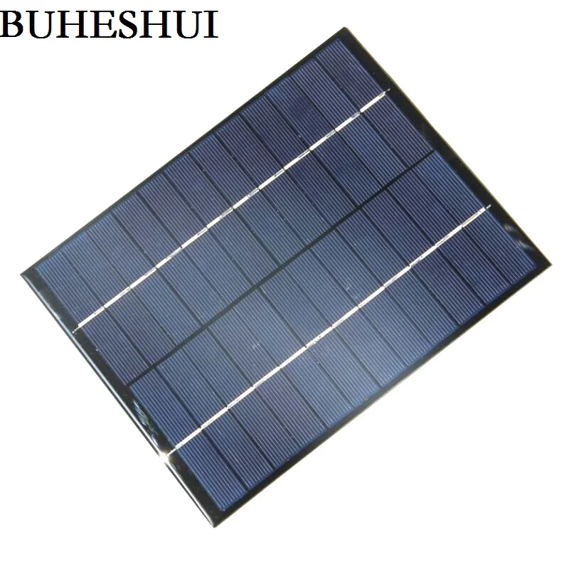 BUHESHUI 5 Вт 12 В модуль солнечной панели поликристаллическая DIY солнечная панель