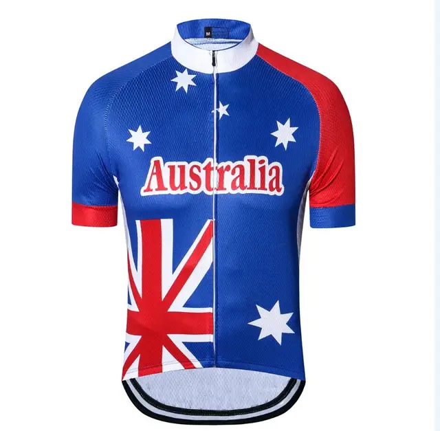 Australia Cycling Jersey Pro Team Bike Clothes Men's Short Sleeve Quick