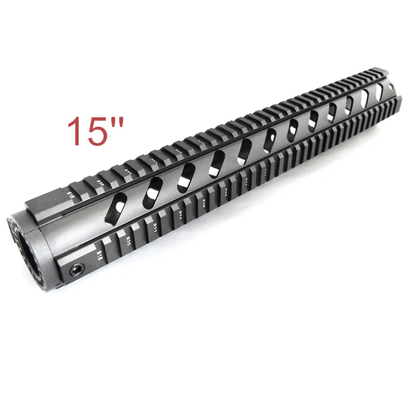 ", 7", 1", 12", 1" дюймовый свободный поплавок Picatinny Quad Rail system Handguard. 223/5. 56 Охотничьи аксессуары черный/коричневый - Цвет: 15 inch Black