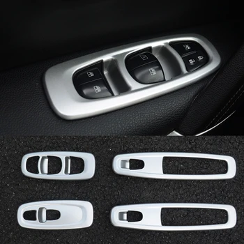 

For Renault Kadjar 2016 2017 2018 ABS Chrome Trim Chromium Window Lifter Covers Interior Decoration Auto Accessories Car Styling