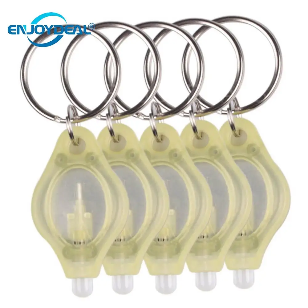 

10pcs Mini Keychain Squeeze Light Micro LED Flashlight Torch Outdoor Camping Emergency Key Ring Light