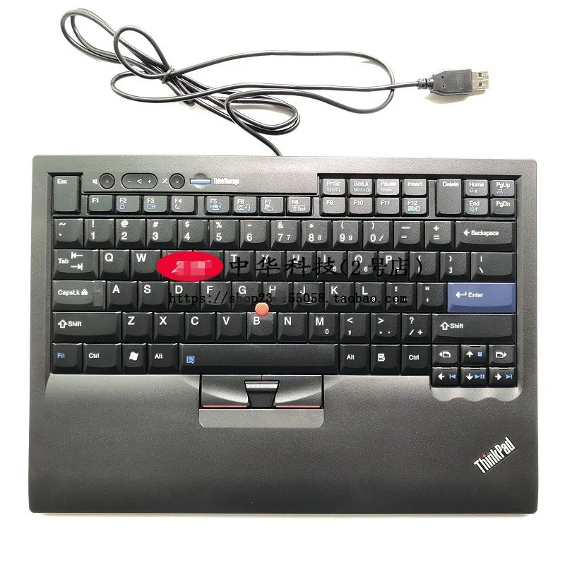 

Original lenovo ThinkPad small red point USB pointer portable travel keyboard and mouse in one plug and play