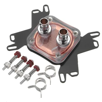 

Fancier Copper CPU Cooler Water Cooling Water Block for Intel LGA 1155 2011 AMD AM4 Computer Components Fans Cooling
