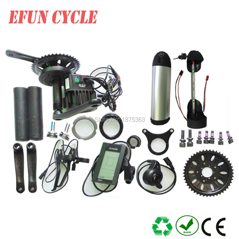 

8Fun/Bafang BBSHD/BBS03 mid drive motor kits with 48V 11.6Ah new bottle/dolphin down tube battery for fat tire bike