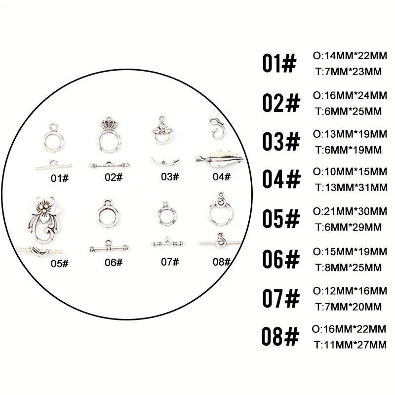 Новая мода античный серебряный цвет OT тумблер пряжки разъемы подходит браслет застежки на ожерелье DIY ювелирных изделий Аксессуары