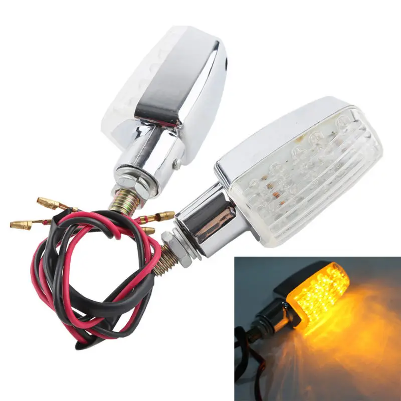 

Neu ABS Klar Universal LED Blinker Licht Turn Signal 12V For Motorrad Autobike