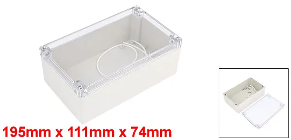 Clear Cable Connect Electric Switch Junction Box 195 x 111 x 74mm