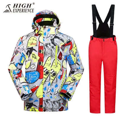 Высококачественная Мужская лыжная куртка, куртки, зимние теплые костюмы, ветровка, Снежная одежда, лыжная куртка для катания на лыжах, сноуборде и штаны - Цвет: color11