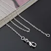 Wholesale Price 5pcs/Lot 18''45cm Simple Fashion 925 Silver 1mm Basic Chain Necklaces Women Jewelry ► Photo 2/6
