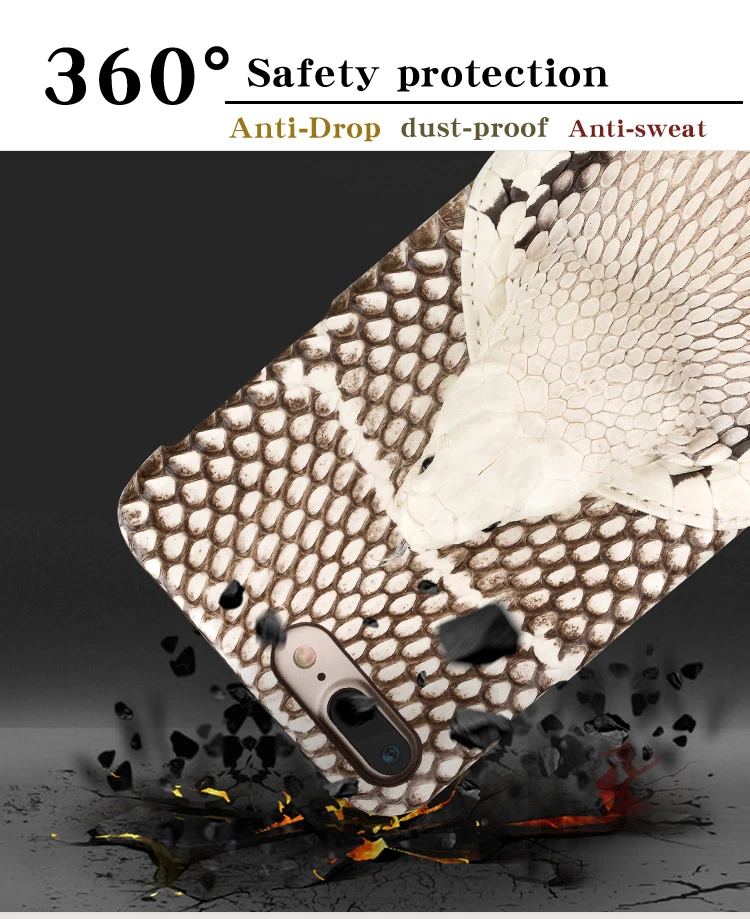 Pele de Cobra Case de Telefone para o Iphone Estojo de Couro Wangcangli Marca Genuína Plus Telefone Capa Protetora Case 7 4 Telefonia e Comunicação