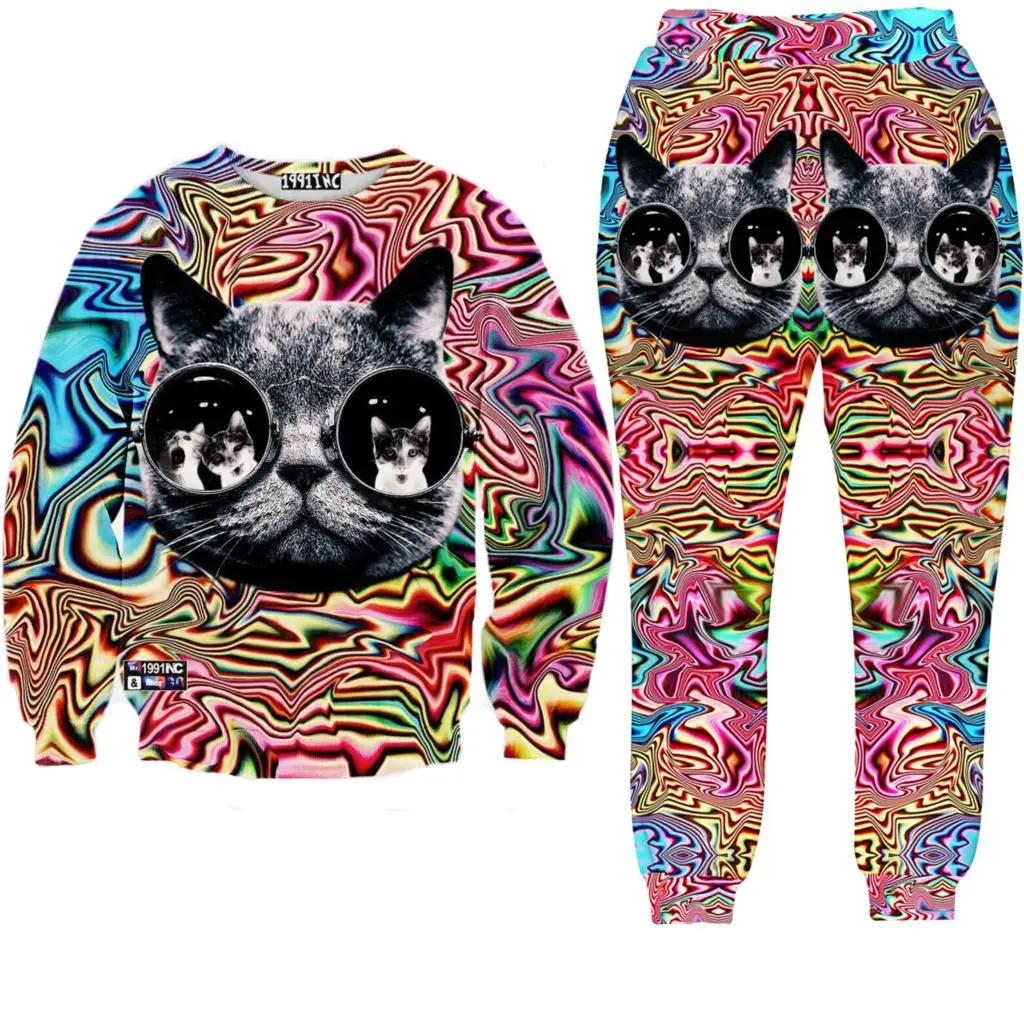 Tracksuits Sweatshirt and Pant 3D Kawaii Jogging Suits for Women Sport Suit Set Brand Fashion Tracksuit Unisex Sweat Suit Casual
