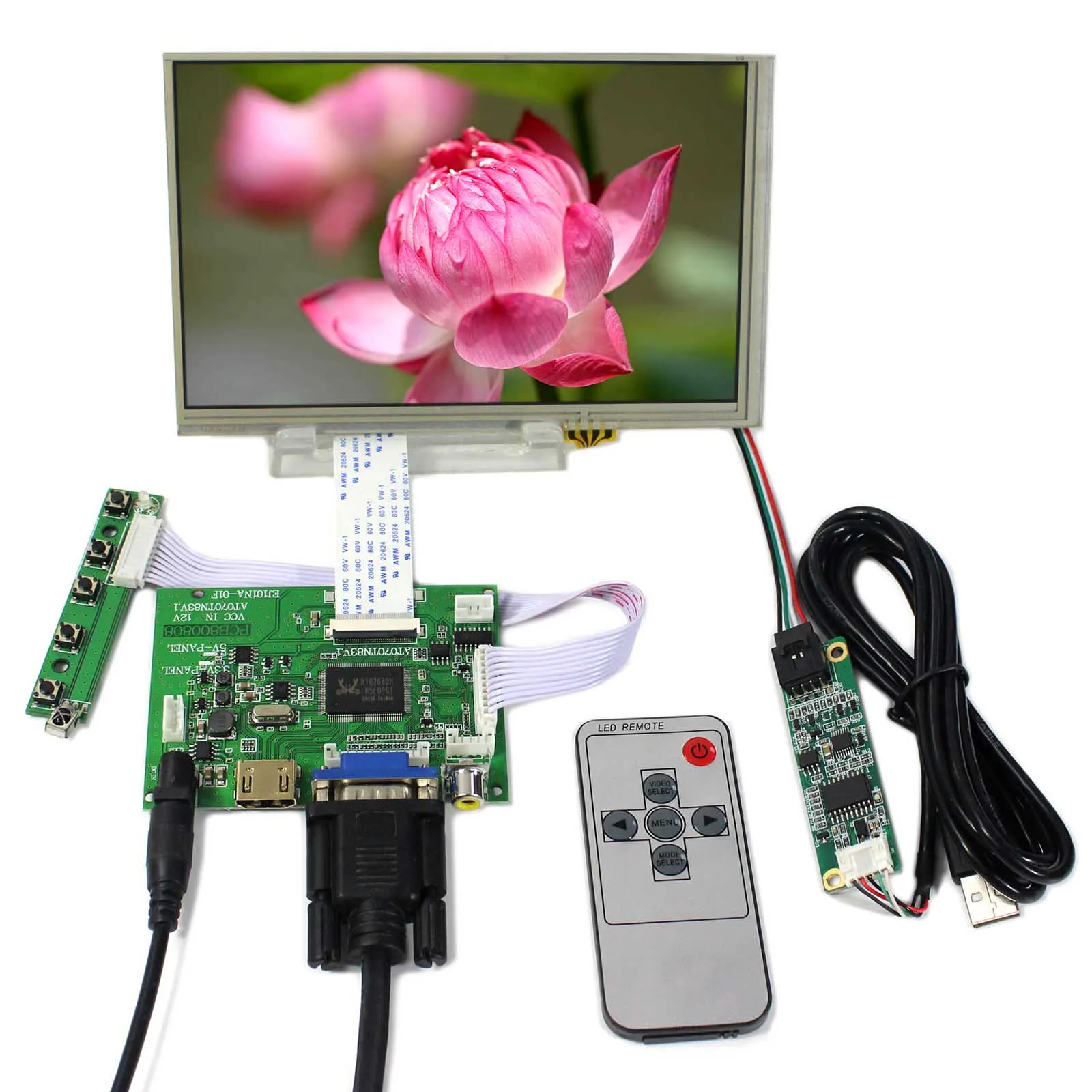 HDMI VGA 2AV LCD Controller Board+7inch 800X480 AT070TN83 Touch LCD Screen HDMI VGA 2AV LCD Controller Board+7inch 800X480 AT070TN83 Touch LCD Screen