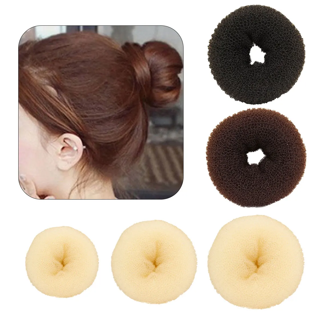 

Women Lady Girl Headband Hair Styling Ring Style Dispenser Buns Head Tool Hair Ring for Women Hair Accessories Hairband