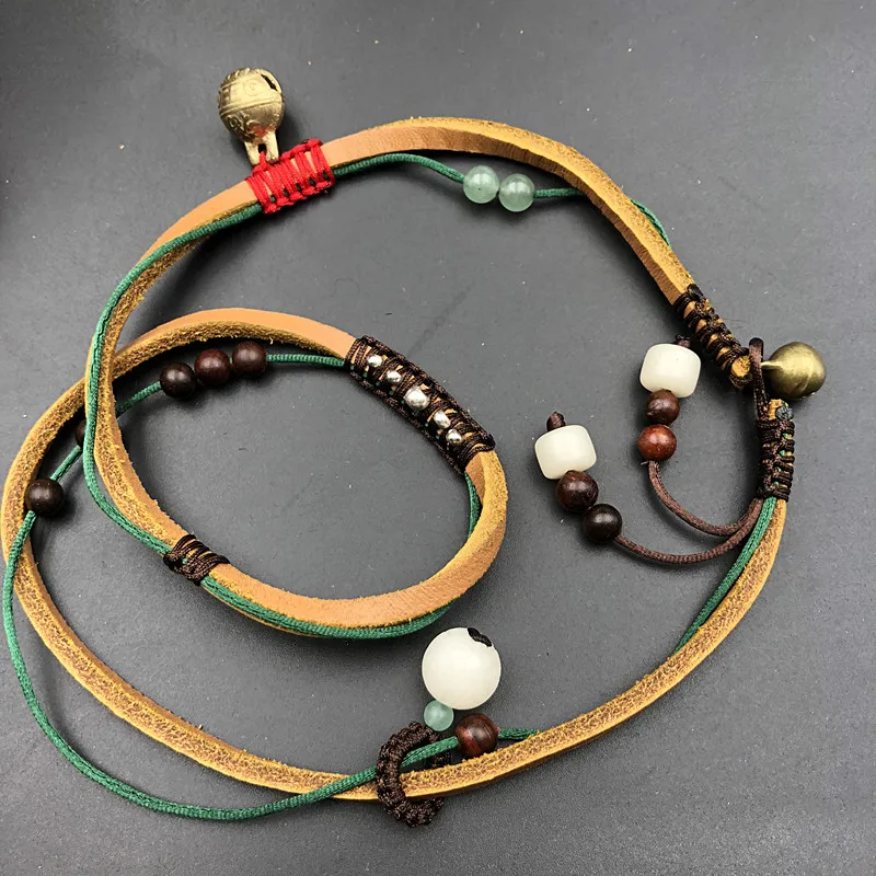 Yanting Ethinc Bracelet Charms Carved Lotus Bodhi Beads Natural Stone Bell Tibetan Bracelet Femme Vintage Wrap Bracelets Women 015 (11)