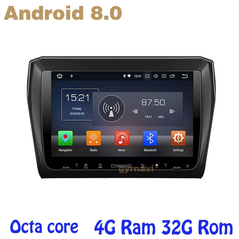 Perfect Octa core PX5 Android 8.0 car radio gps stereo for suzuki swift 2017 2018 with 4G RAM 32G ROM wifi 4g usb car auto 0