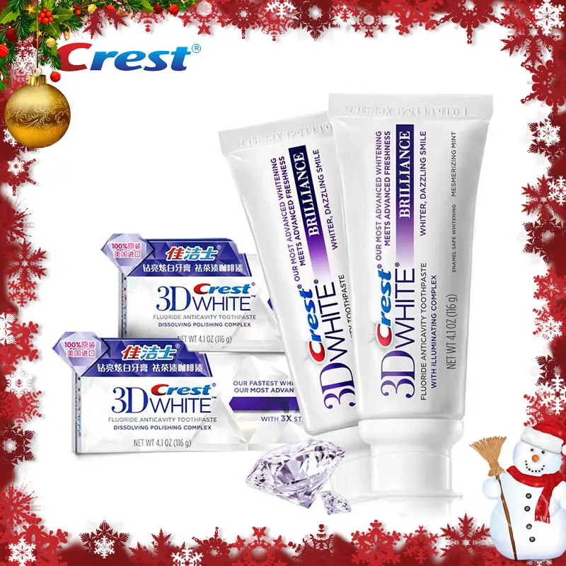 Crest Brilliance White Toothpastes Tooth Paste Oral Hygiene Teeth Whitening Gum Care dissolving polishing complex 2 pcs/pack