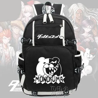 Nieuwe Anime Danganronpa Rugzak Cosplay monokuma Lichtgevende Canvas Schooltas Dangan Ronpa Reistassen Nieuwe Anime Danganronpa Rugzak Cosplay monokuma Lichtgevende Canvas Schooltas Dangan Ronpa Reistassen