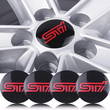 

4pc 56mm STI logo Stickers Auto Car Wheel Center Hub Caps sticker For Subaru STI Legacy Forester Outback Rally WRX WRC Impreza