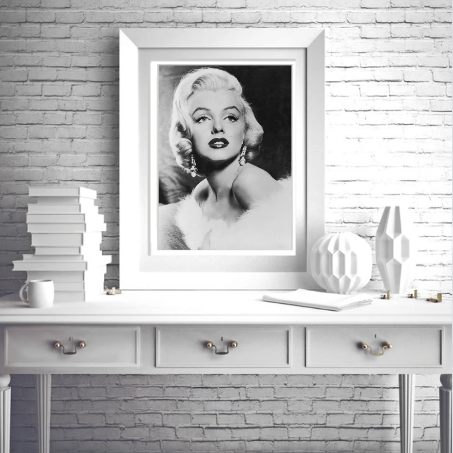 Vintage Canvas Painting Movie Posters Black White Wall Art Picture