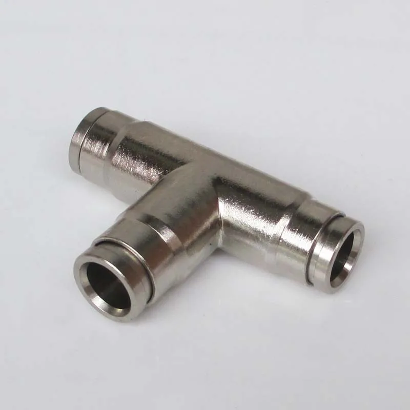 

3/8'' Tube OD Nickle Plated Brass Slip-Lok Tee