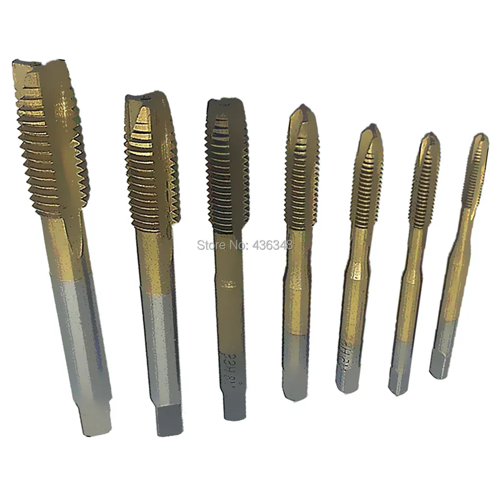 7pc Hss Machine Screw Thread Metric Plug Tap Machine Screw Tap Titanium