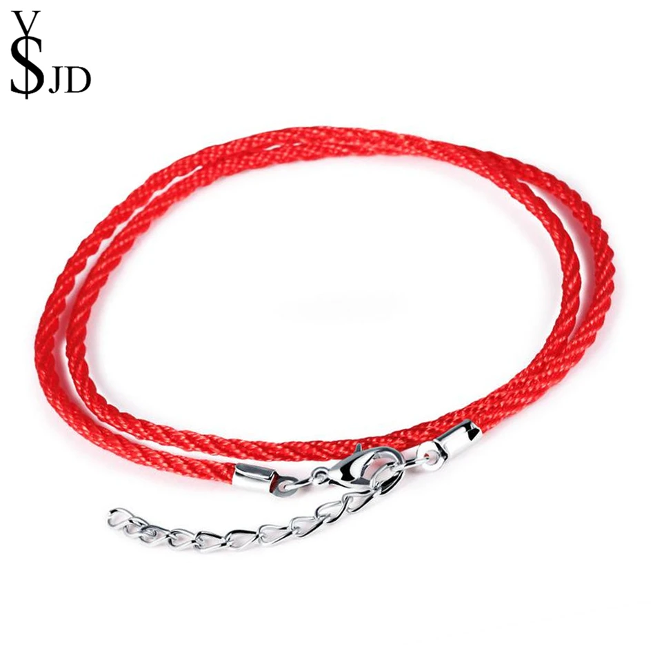 

YSJD Lucky Red Dual Layer Adjustable Simple Thread String Bracelet For Women Men Handmade Red Thread Rope Jewelry
