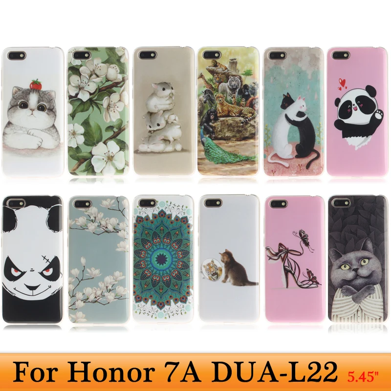 Case on Honor 7A 5.45 inch Soft Silicone For Huawei dua-l22 Phone Covers Russian Version Display Bumper |