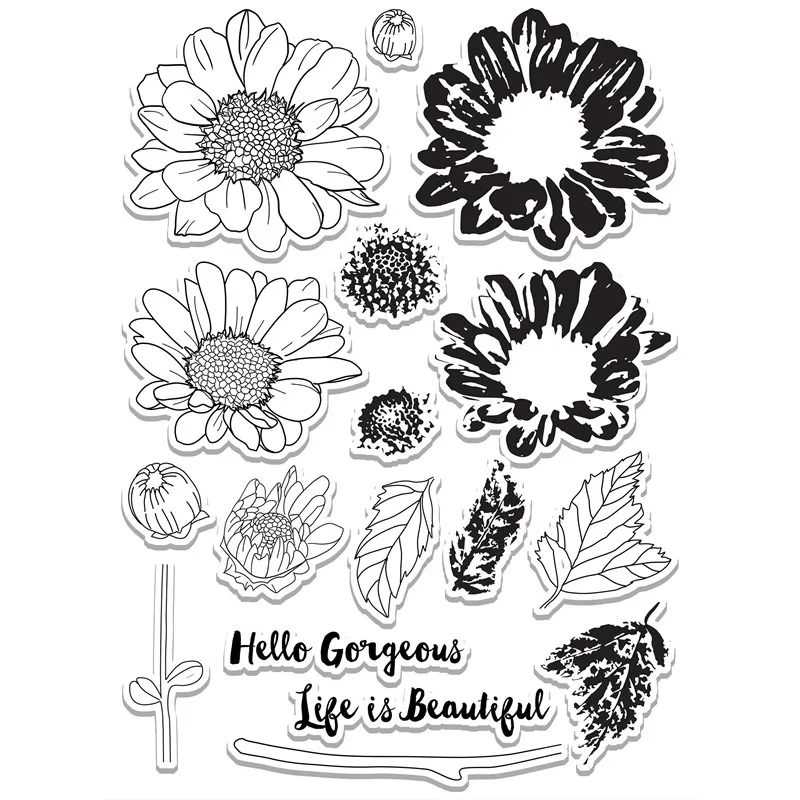 

DiyArts Flower Stamps and Dies Scrapbooking Tropical Plants for Metal Cutting Dies Decoration Album Card Craft New 2019