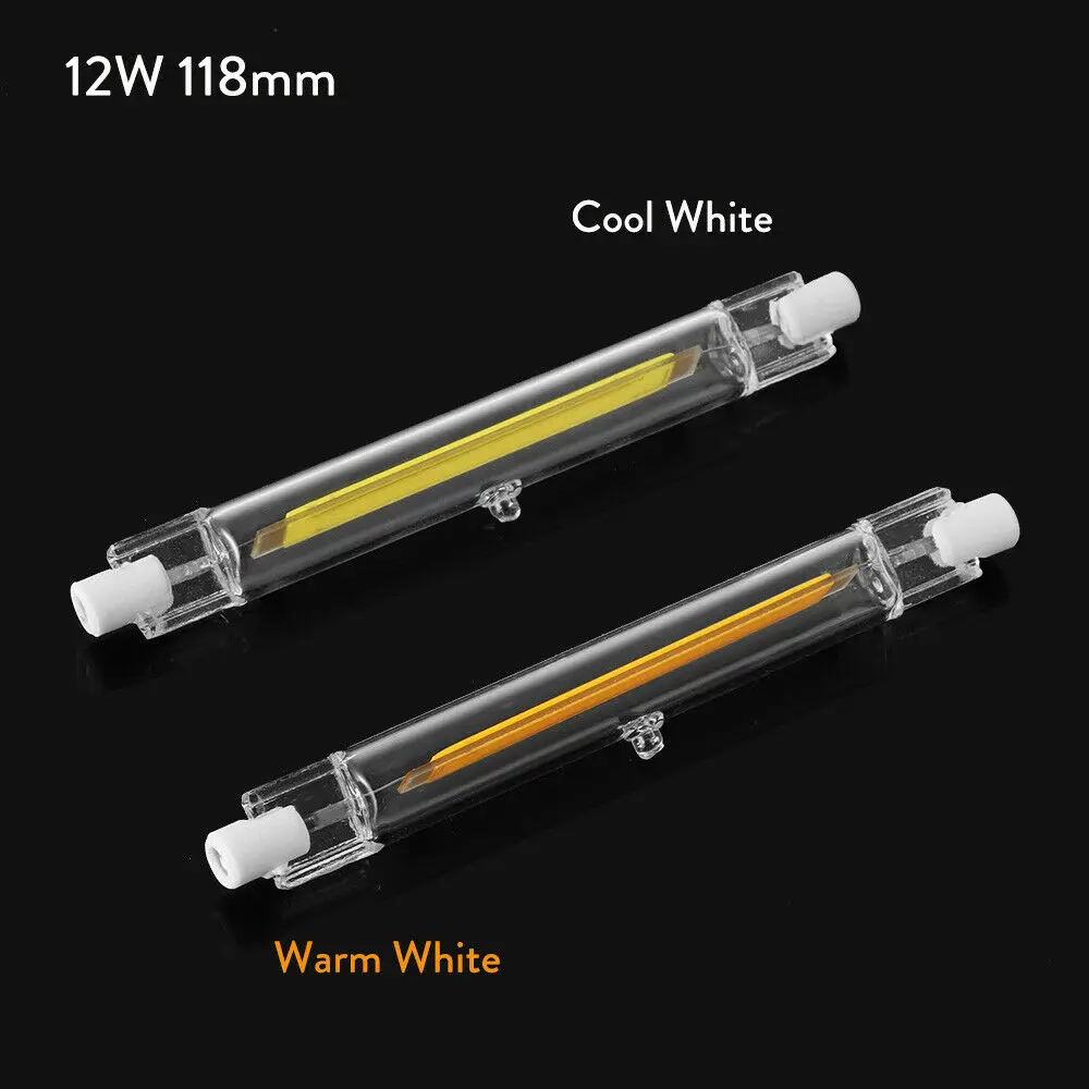 Затемнения светодиодный R7S COB Tube светильник 6 Вт/12 Вт 78/118 мм Стекло Керамика потолочные светильник лампочка AC110V 220V замена галогенных ламп лампа